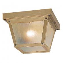 International 7425-11 - One Light Brass Outdoor Flush Mount