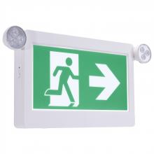 Satco Products Inc. 67/512 - Running Man Green Combo Exit Sign/Emergency Light; 120/347V; 90min backup; Single/Dual Face;