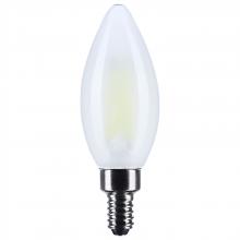Satco Products Inc. S12498 - 8 Watt B11 LED; Candelabra Base; Candle-Tip; Frost Finish; 5000K CCT; 120 Volt