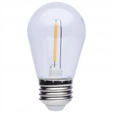 Satco Products Inc. S8027R1 - S14 LED String Light Replacement Lamp; Medium Base; 2200K; Clear; 120 Volt; 4-Pack