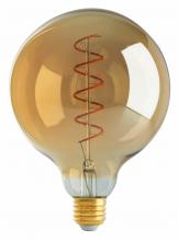 Satco Products Inc. S9969 - 4.5 Watt G40 LED Filament; Amber; Medium base; 2000K; 240 Lumens; 120 Volt
