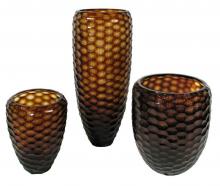 Oggetti Luce 19-TPZ/1818 - HONEYCOMB CUT VASE, SM, TPZ