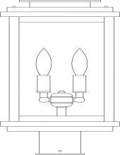 Arroyo Craftsman BOP-8CS-AC - 8" Bournemouth Post Mount