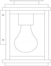 Arroyo Craftsman BOW-5CS-BK - 5" Bournemouth Wall Mount