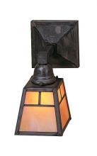 Arroyo Craftsman AS-1TAM-P - a-line shade one light sconce with t-bar overlay