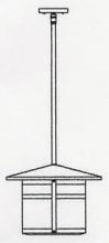 Arroyo Craftsman BSH-14OF-MB - 14" berkeley stem hung pendant