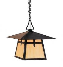 Arroyo Craftsman CH-15DTN-BZ - 15" carmel pendant with dart overlay