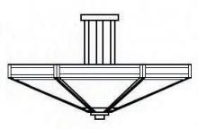 Arroyo Craftsman ETCM-21WO-RB - 21" etoile inverted ceiling mount