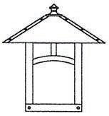 Arroyo Craftsman EW-16TCS-VP - 16" evergreen flush wall mount with t-bar overlay