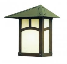 Arroyo Craftsman EW-7SFAM-MB - 7" evergreen flush wall mount with sycamore filigree