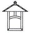 Arroyo Craftsman EW-9SFOF-BK - 9" evergreen flush wall mount with sycamore filigree