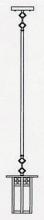 Arroyo Craftsman GSH-6LAM-RC - 6" glasgow long body stem mount pendant