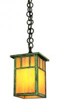 Arroyo Craftsman HH-4LACR-BK - 4" huntington one light pendant with classic arch overlay