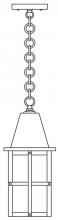 Arroyo Craftsman HH-6TN-BK - 6" hartford  pendant