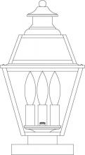 Arroyo Craftsman INC-8GRRM-BK - 8" inverness column mount with glass roof