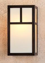Arroyo Craftsman MS-12AWO-BK - 12" mission sconce with classic arch overlay