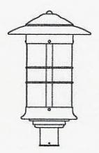 Arroyo Craftsman NP-14LF-RB - 14" newport long body post mount fixture