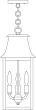 Arroyo Craftsman ORH-8CS-MB - 8" orpington pendant