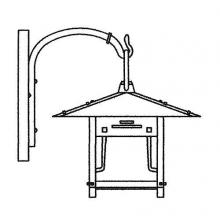 Arroyo Craftsman PDB-9GRC-VP - 9" pagoda wall bracket