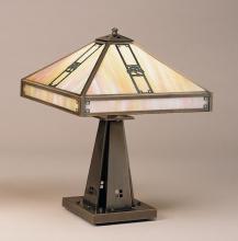 Arroyo Craftsman PTL-16OF-BK - 16" pasadena table lamp with oak tree filigree