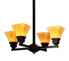 Arroyo Craftsman RCH-4U-P - ruskin 4 light chandelier - shades up