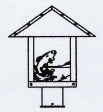 Arroyo Craftsman TRP-12TRTN-VP - 12" timber ridge post mount with trout filigree