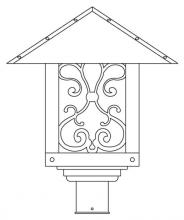 Arroyo Craftsman TRP-16ASF-BZ - 16" timber ridge post mount with ashbury  filigree