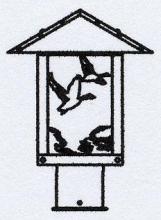 Arroyo Craftsman TRP-9GSWO-S - 9" timber ridge post mount with goose filigree
