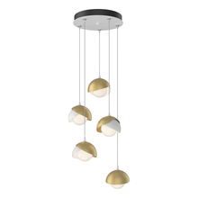 Hubbardton Forge 131125-SKT-STND-02-86-GG0711 - Brooklyn 5-Light Double Shade Pendant