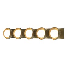 Hubbardton Forge 201379-SKT-86-86-GG0711 - Brooklyn 5-Light Straight Double Shade Bath Sconce