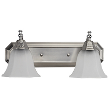 Canarm IVL30273 - Vanity, IVL302 BPT/CH, 2 Light, Frosted Glass, 60W Type A, 18 IN W x 8 IN H x 8 IN D