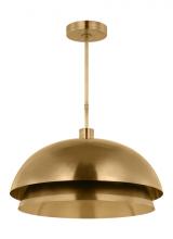Visual Comfort & Co. Modern Collection SLPD13527NB - The Shanti X-Large 1-Light Damp Rated Integrated Dimmable LED Ceiling Pendant in Natural Brass
