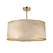 Dainolite NNA-204P-AGB-ALB - 4 Light Incandescent Pendant, Aged Brass w/ Marble Alabaster