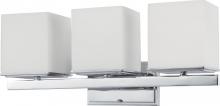 Nuvo 60/4083 - Bento; 3 Light; Vanity Fixture with Satin White Glass; Polished Chrome Finish