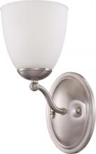 Nuvo 60/5031 - Patton; 1 Light; Vanity Fixture with Frosted Glass; Brushed Nickel Finish