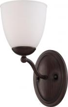 Nuvo 60/5131 - Patton; 1 Light; Vanity Fixture with Frosted Glass; Prairie Bronze Finish