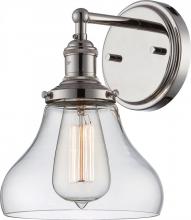 Nuvo 60/5413 - Vintage; 1 Light; Sconce with Clear Glass; Vintage Lamp Included; Polished Nickel Finish