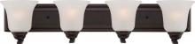 Nuvo 60/5694 - Elizabeth - 4 Light Vanity with Frosted Glass - Sudbury Bronze Finish