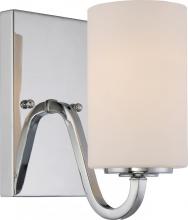 Nuvo 60/5801 - Willow; 1 Light; Vanity Fixture with White Glass; Polished Nickel Finish