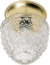 Nuvo 60/6031 - 1 Light; 6 in.; Ceiling Fixture; Clear Pineapple Glass; Color retail packaging; Polished Brass