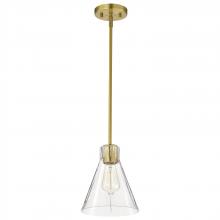 Nuvo 60/8347 - Gianna; Mini Pendant; Vintage Brass Finish; Clear Glass