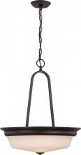 Nuvo 62/375 - Calvin - 3 Light Pendant with Satin White Glass - LED Omni Included