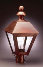 Northeast Lantern 1123-AC-LT3-CLR - Post Antique Copper 3 Candelabra Sockets Clear Glass