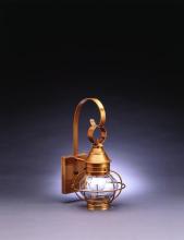 Northeast Lantern 2511-AB-MED-CLR - Caged Onion Wall Antique Brass Medium Base Socket Clear Glass