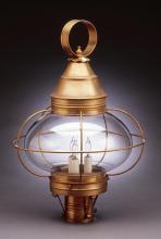 Northeast Lantern 2573-DB-LT3-CLR - Caged Onion Post Dark Brass 3 Candelabra Sockets Clear Glass