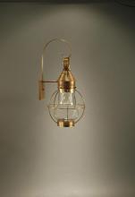 Northeast Lantern 2731-AB-MED-CLR - Caged Pear Wall Antique Brass Medium Base Socket Clear Glass