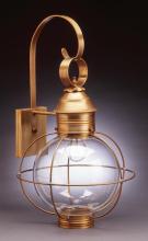 Northeast Lantern 2841-DB-MED-CLR - Caged Round Wall Dark Brass Medium Base Socket Clear Glass