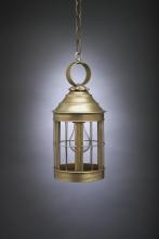 Northeast Lantern 3312-AC-MED-CLR - Cone Top Hanging Antique Copper Medium Base Socket Clear Glass Open Bottom
