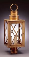 Northeast Lantern 5053-AC-LT3-CLR - Can Top X-Bars Post Antique Copper 3 Candelabra Sockets Clear Glass
