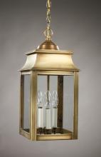 Northeast Lantern 5632-VG-LT3-CLR - Pagoda Hanging Verdi Gris 3 Candelabra Sockets Clear Glass